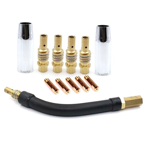 12 pezzi / set Kit ugelli Vover con punta dell'ago per saldatura Ugello conduttivo per saldatura schermato a gas