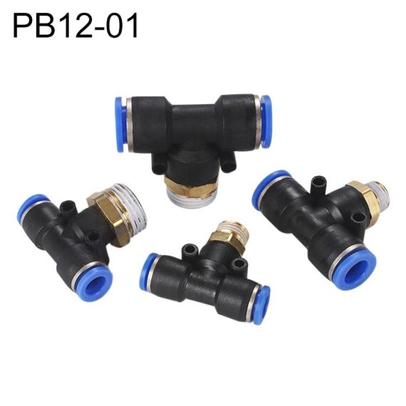 PB12-01 LAIZE Connettore rapido pneumatico a T tipo T in plastica con filettatura maschio