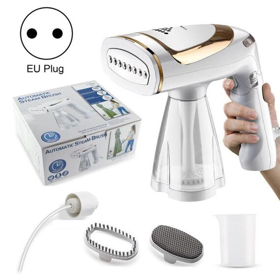 Ferro da stiro a vapore pieghevole portatile da 1600 W, colore: bianco a ingranaggio singolo (spina UE)