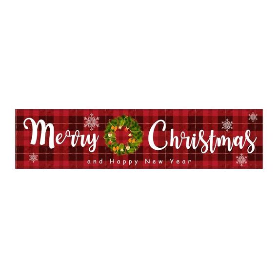 Forniture per decorazioni per feste per striscioni per patio di Natale 50 x 250 cm (stile 04)
