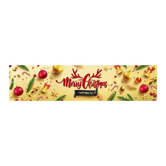 Forniture per decorazioni per feste per striscioni per patio di Natale 50 x 250 cm (stile 20)