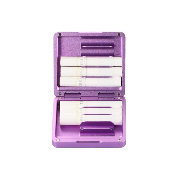 Per portasigarette in lega di alluminio serie IQOS, capacità: 10 pezzi (viola)