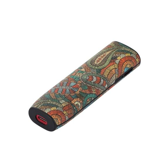 Per IQOS ILUMA ONE Custodia protettiva per sigaretta elettronica in TPU + PU con cordino (fiore di anacardio verde)
