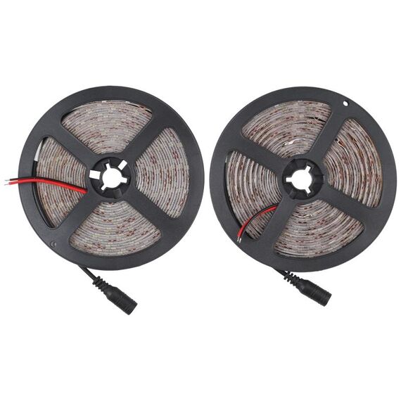 2pcs Bare Board 2835 SMD Dimmerabile Luce bianca / Luce calda LED Corda luminosa, 60 LED/m, Lunghezza: 5m, 12V 2A 100-240V (spina AU)