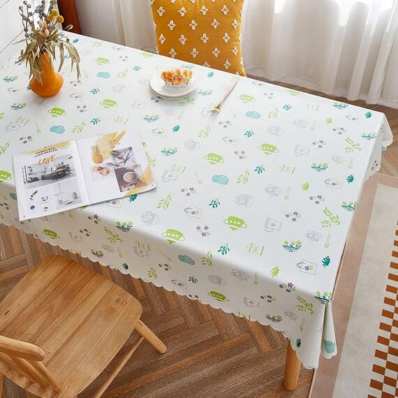Tovaglia da scrivania da tavolo impermeabile in carta PVC per fattoria rurale, dimensioni: 90x150 cm (casa romantica)