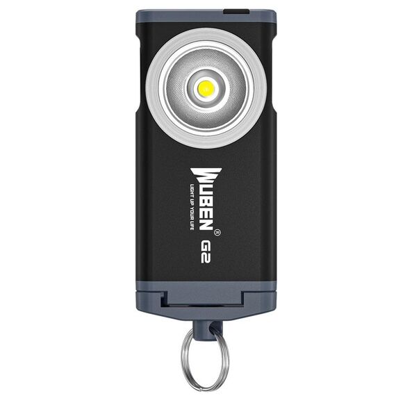 WUBEN G2 Torcia a LED a luce forte USB Camper all'aperto e portachiavi super luminoso per uso domestico (nero)