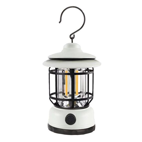 AOTU YT1030 Lampada portatile di emergenza con luce da campeggio retrò per esterni (bianca)