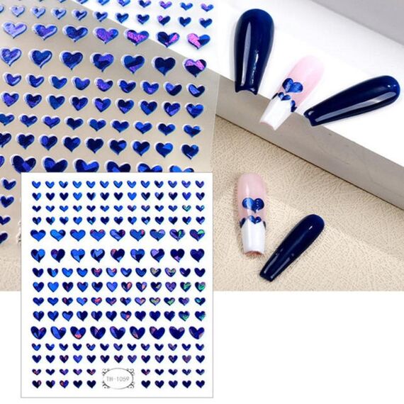 TH-1059 10 pezzi Adesivo posteriore trasparente satinato Adesivo per nail art sbavato abbronzante