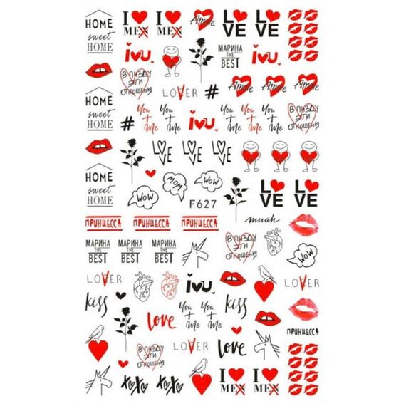 10pcs 3D Adesivo Farfalla Retro Colore Rosa Nail Art Sticker (F-627)