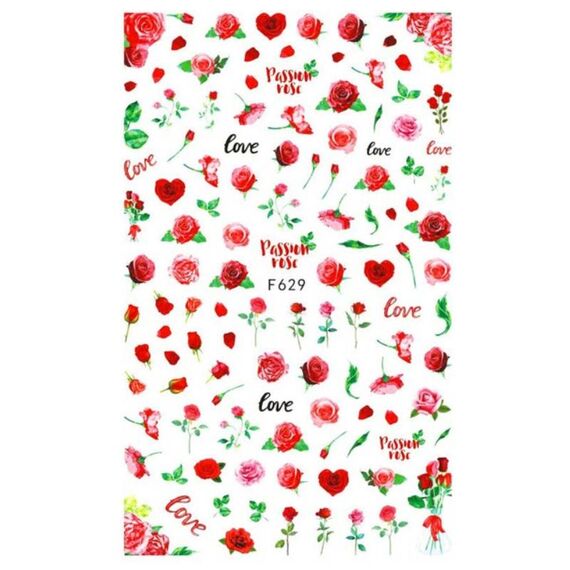 10pcs 3D Adesivo Farfalla Retro Colore Rosa Nail Art Sticker (F-629)