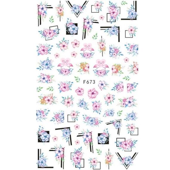 10pcs 3D Adesivo Farfalla Retro Colore Rosa Nail Art Sticker (F-673)