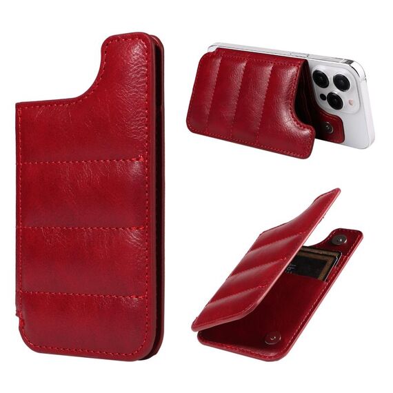 Adesivo posteriore per cellulare con motivo mucca retrò per carta da cucito (rosso)