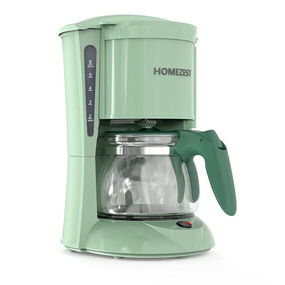 Macchina per caffè americano HOMEZEST 600W 0,65L con caraffa in vetro, capacità di 2-6 tazze (spina verde UK)