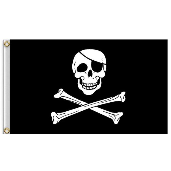 60x90 cm Bar Casa stregata Bandiera scheletro pirata Halloween Panno da appendere, Stile: Maschera per occhi calvi