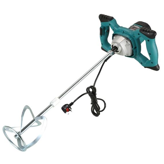 Miscelatore elettrico per calcestruzzo portatile ad alta potenza da 220 V (spina europea blu)