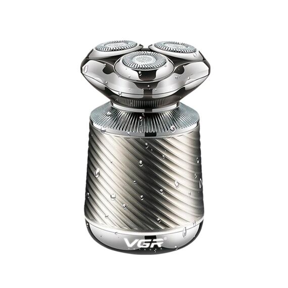 VGR V-391 Rasoio intelligente a tre testine galleggiante USB 3 in 1 da 5 W (Argento)