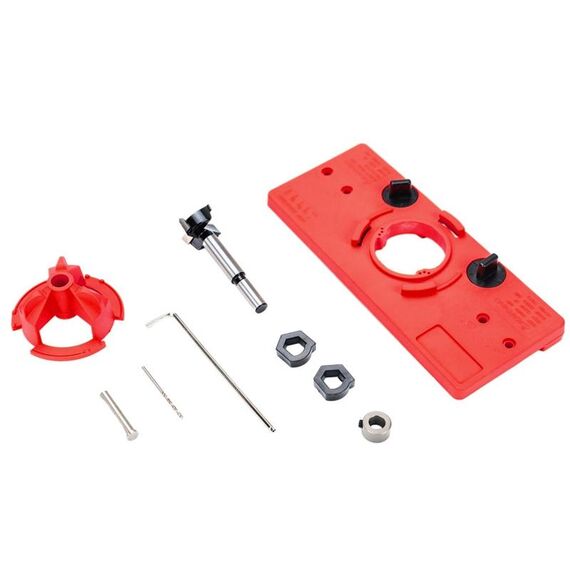 Fonson 35MM Localizzatore di cerniere per porte in legno per apertura di fori per cerniere per la lavorazione del legno (rosso)