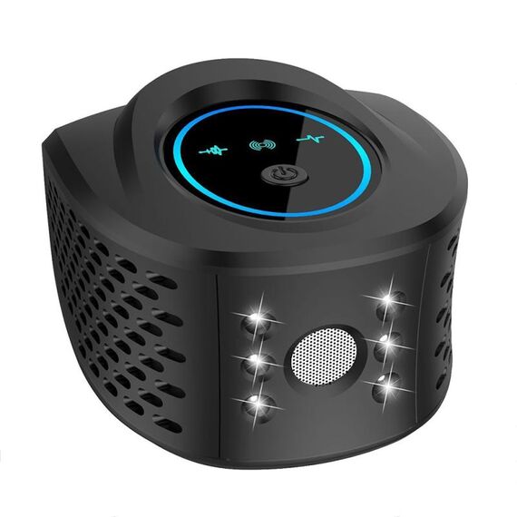 QSQ218 Spina europea repellente per topi ad ultrasuoni ad alta potenza per uso domestico a LED multifunzionale (nero)