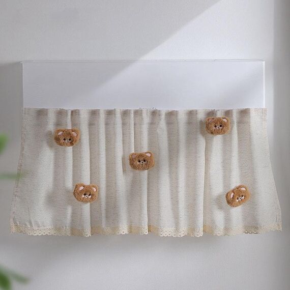 Parabrezza per condizionatore d'aria Anti-Direct Blow Parabrezza per bambini Tenda antipolvere, Modello: Orso Bruno