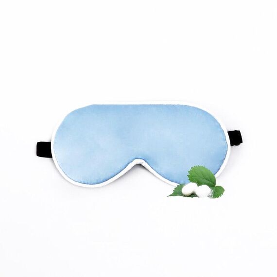 Maschera in seta UV per bambini con visiera parasole oscurante per bambini (blu)