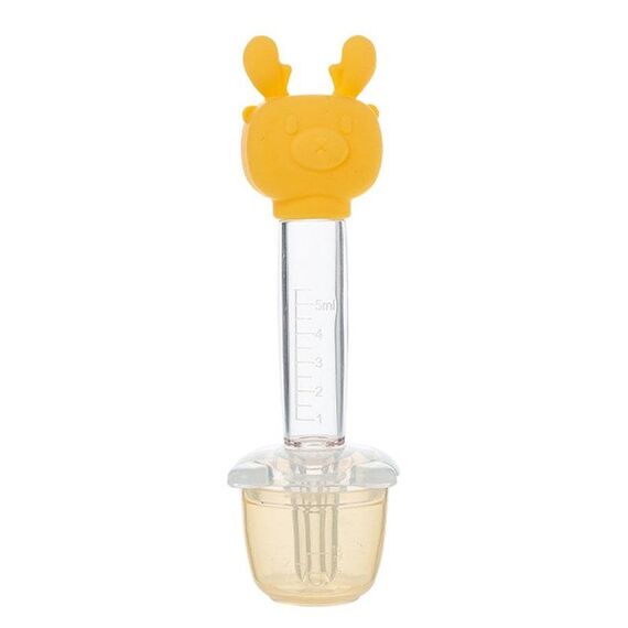 Alimentatore portatile per bambini con contagocce, per acqua e liquidi (giallo)