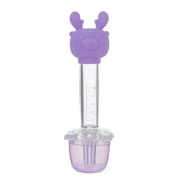 Alimentatore portatile per acqua e liquidi per bambini con contagocce per medicinali per bambini(Viola)
