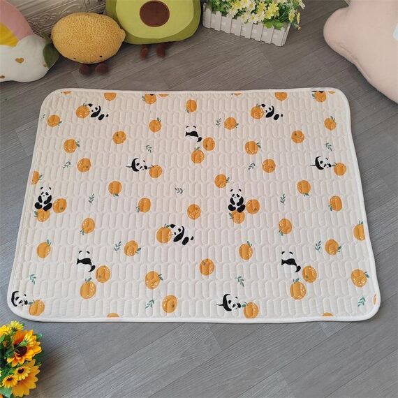 Pannolino per neonati, per uso domestico, materasso per il periodo mestruale femminile, stile: panda arancione (50 x 70 cm)