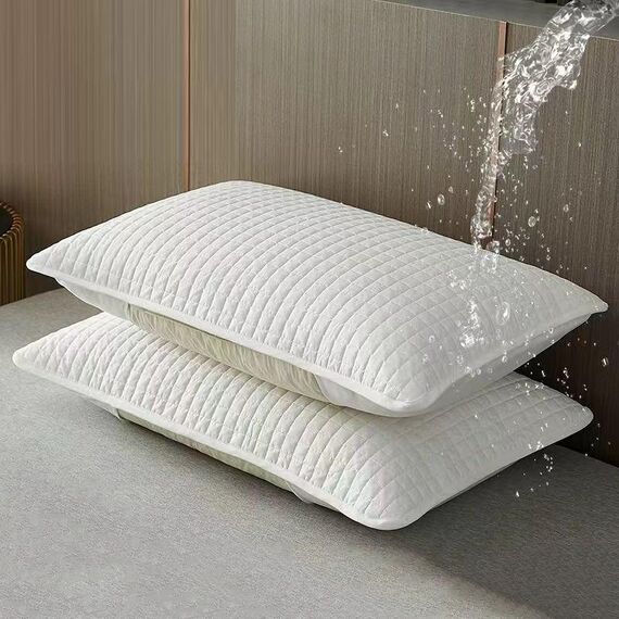 48 cm x 74 cm 1 paio di federe in cotone antisudore e antisporco per uso domestico (bianco)