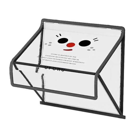 Borsa da bagno pieghevole trasparente con coperchio, impermeabile, per riporre vestiti e calzini, colore: grande nero