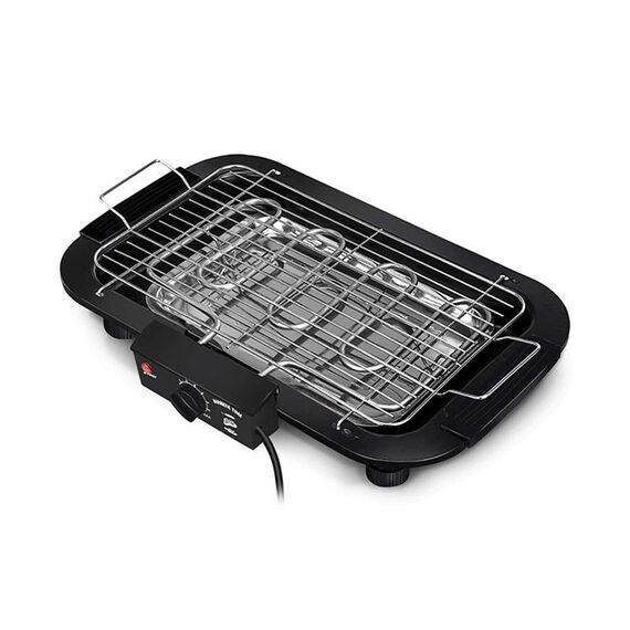 Griglia elettrica da 1800 W, barbecue da casa, spina UK (nero)