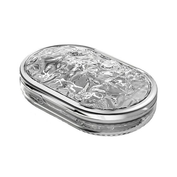Distributore di medicinali portatile, organizer in plastica da viaggio, stile: grande, trasparente, grigio