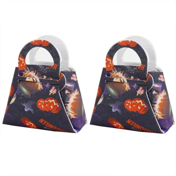 2 pezzi/confezione fai da te Halloween Candy Bag Bambini Dress-Up Feltro Regalo Borsa (Pillole fantasma zucca)