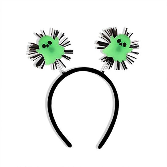 Accessori per capelli horror di Halloween, fascia luminosa, oggetti di scena luminosi per feste, colore: fantasma