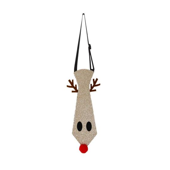 Natale Bambini Cartone Animato Cravatte Festa di Natale Prestazioni Costume Props, Colore: Corna di alce + Faccia di alce