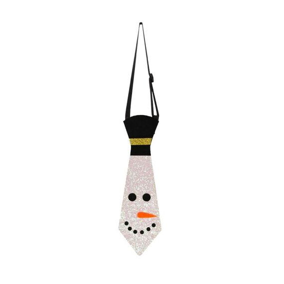 Natale Bambini Cartone Animato Cravatte Festa di Natale Prestazioni Costume Props, Colore: Pupazzo di neve faccia