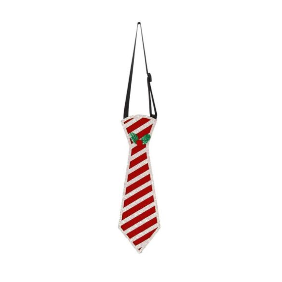 Natale Bambini Cartone Animato Cravatte Festa di Natale Prestazioni Costume Props, Colore: Rosso Bianco Strisce