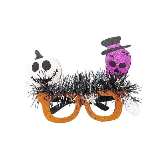 Decorazione per feste di Halloween, occhiali, costumi in maschera, teschio di zucca