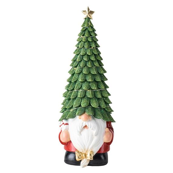Ornamento nano per albero di Natale luminoso Decorazione per la casa in resina natalizia (verde)