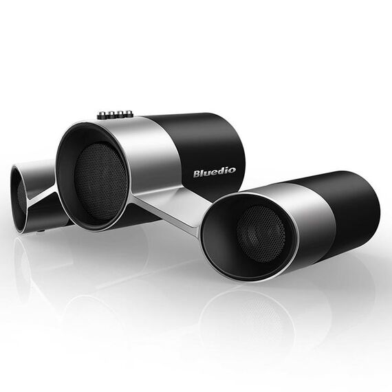 Sistema di altoparlanti satellitari Bluetooth wireless Bluedio US con microfono (nero)