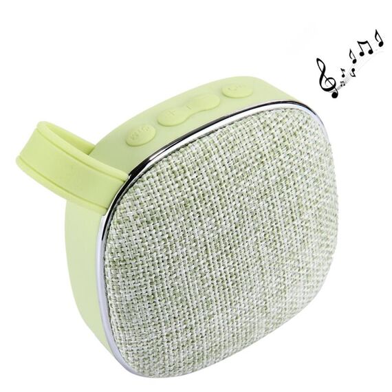 Altoparlante stereo Bluetooth Bluetooth in tessuto portatile X25 con microfono incorporato, supporto chiamate a mani libere e scheda TF e aux in, distanza Bluetooth: 10m (verde)