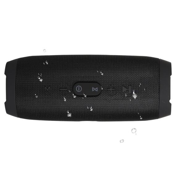 Altoparlante stereo Bluetooth impermeabile Charge3 Life, microfono integrato, supporto chiamate in vivavoce, scheda TF, ingresso AUX e Power Bank (nero)