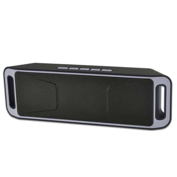SC208 Carta multifunzionale Musica Playback Playback Bluetooth Speaker, Supporto HandFree Call & TF Card & U-Disk & Aux Audio & FM Function (Grigio)