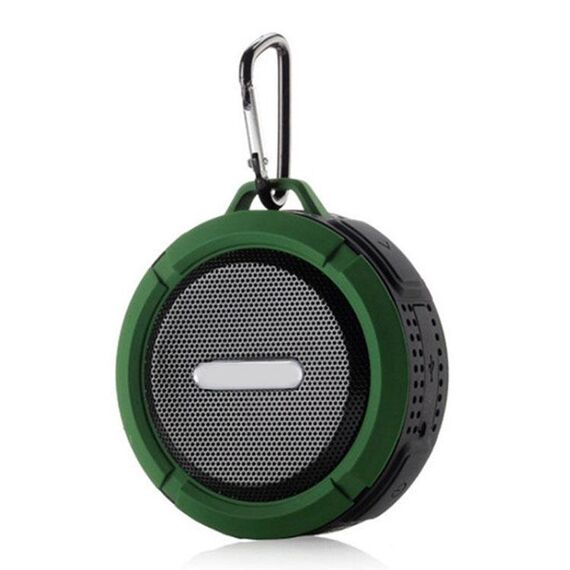 Altoparlante Bluetooth impermeabile da esterno C6 con aspirazione, supporto chiamate in vivavoce (verde)