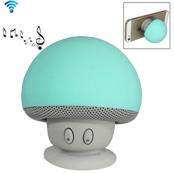 Altoparlante Bluetooth a forma di funghi con porta di aspirazione (verde)