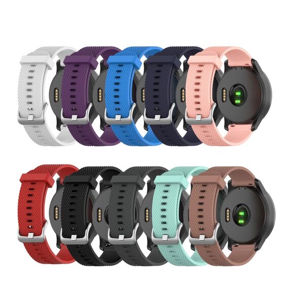 Cinturino per orologio Garmin Forerunner 255S 18 mm in silicone testurizzato blu cielo SYA002325104G 6922058814133