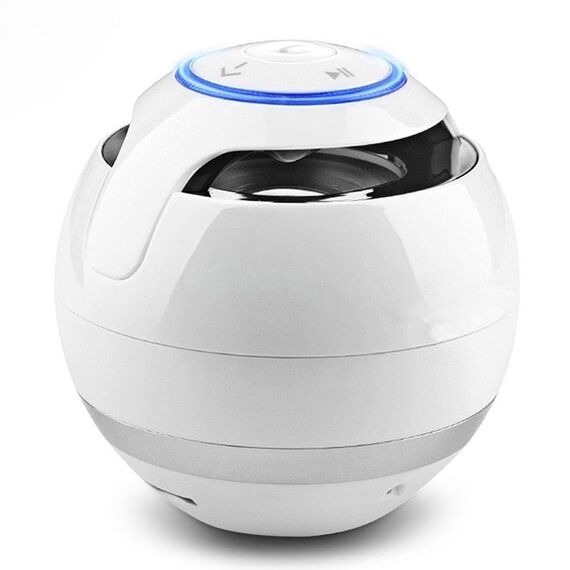 Altoparlante Bluetooth Bluetooth A18 con luce LED portatile wireless Mini altoparlante mobile MUSIC MP3 Subwoofer Support TF (bianco)