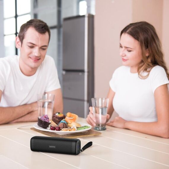 meidong MD-6110 Altoparlante portatile senza fili Bluetooth Altoparlanti in metallo stereo da 15 W TF con subwoofer musicale per esterni