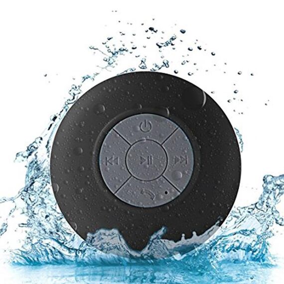 Mini subwoofer portatile doccia Altoparlante Bluetooth impermeabile senza fili Vivavoce Ricevi chiamate Musica Aspirazione Mic per iPhone Samsung (nero)