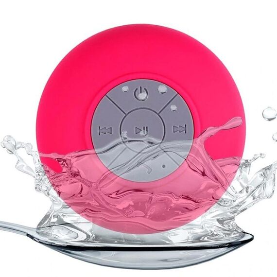 Mini subwoofer portatile Doccia Altoparlante Bluetooth impermeabile senza fili Vivavoce Ricevi chiamate Musica Aspirazione Mic per iPhone Samsung (Rosa)