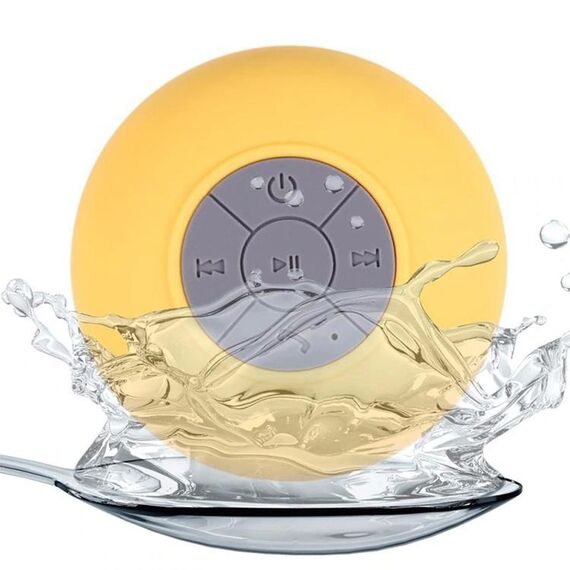 Mini subwoofer portatile doccia Altoparlante Bluetooth impermeabile senza fili Vivavoce Ricevi chiamate Musica Aspirazione Mic per iPhone Samsung (giallo)